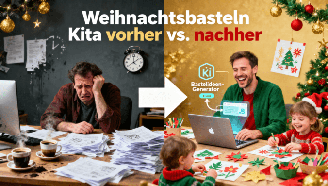 Weihnachtsbasteln Kita mit KI